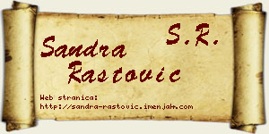 Sandra Rastović vizit kartica